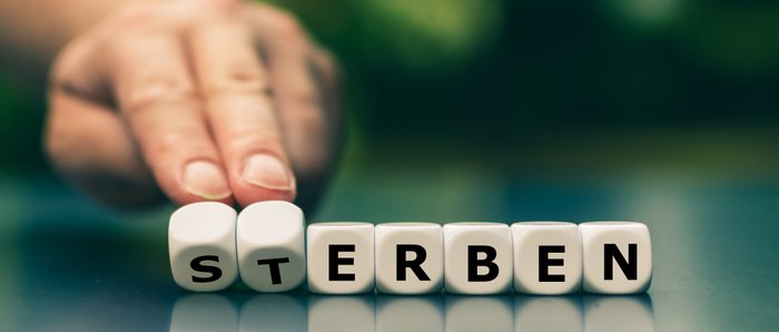 Erbschaftsteuer, mehrere Würfel mit Buchstaben